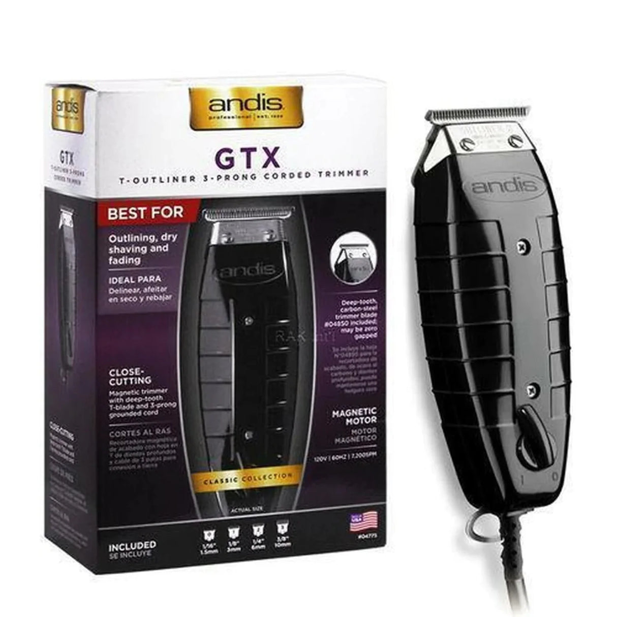 Andis Black GTX T-Outliner Trimmer - 04785