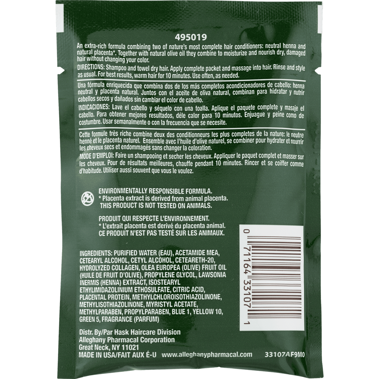 Hask Henna 'N' Placenta Olive Oil With Conditioning