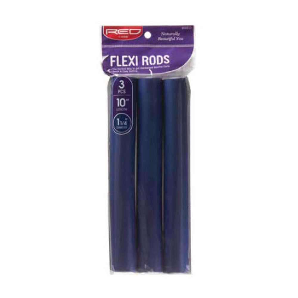 Red by Kiss Flexi Rods Heatless Hair Curlers Blue 10"