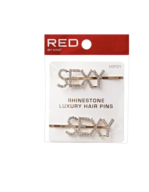 Red by Kiss Rhinestone Letter Bobby Pins – 2pcs (HIP31)