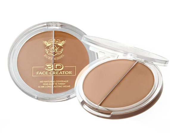 RUBY Kisses 3D Face Creator Duo Cream Foundation & Concealer Buildable Coverage
