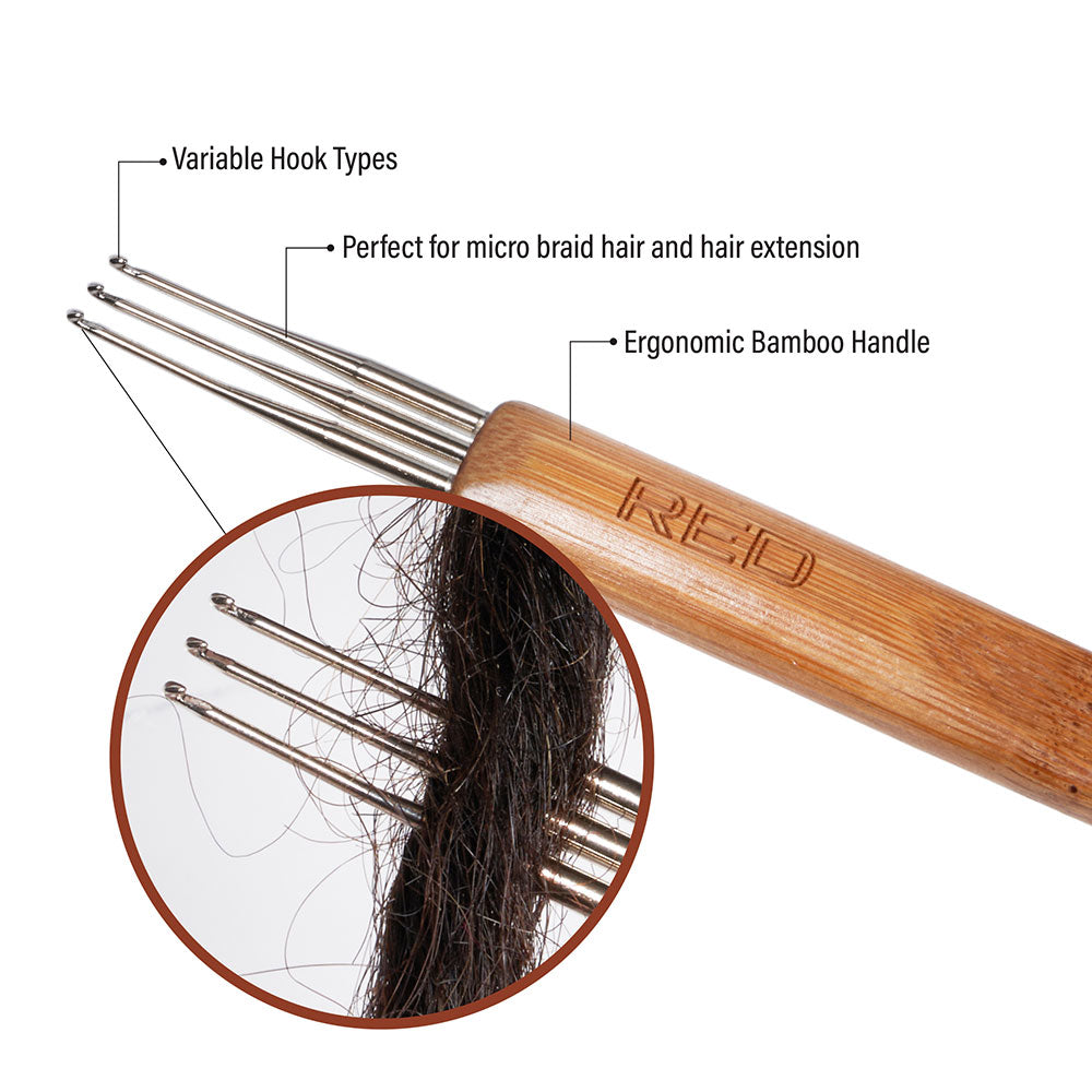 Red By Kiss 3-Hooks Dreadlock Crochet Needle 0.75mm (WT43)