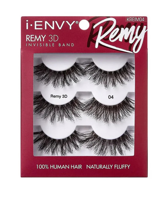 I-ENVY BY KISS REMY 3D INVISIBLE BAND LASHES 3 PACK