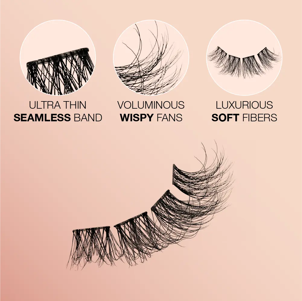 VLuxe By IEnvy Soft Luxe Faux Mink Lash Clusters Seamless DIY Extensions