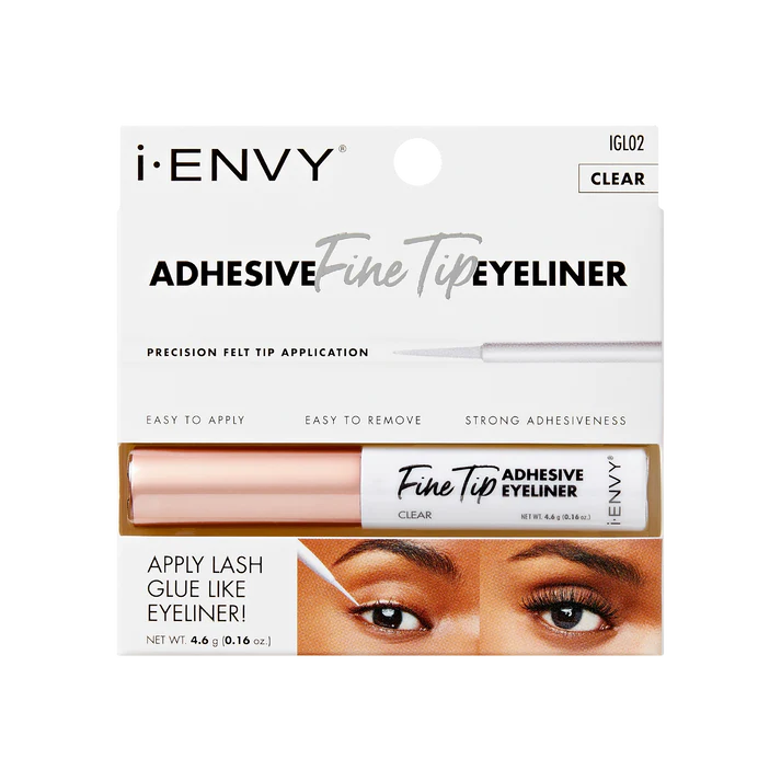 I-ENVY BY KISS BLACK 2-IN-1 BRUSH-ON EYELINER LASH GLUE