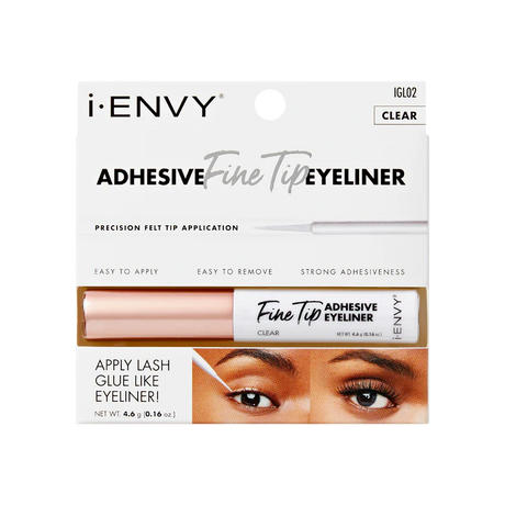 I-ENVY BY KISS BLACK 2-IN-1 BRUSH-ON EYELINER LASH GLUE