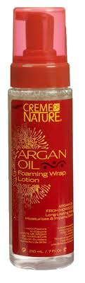 Creme Of Nature Argan Oil Foaming Wrap Lotion Mousse 7Oz