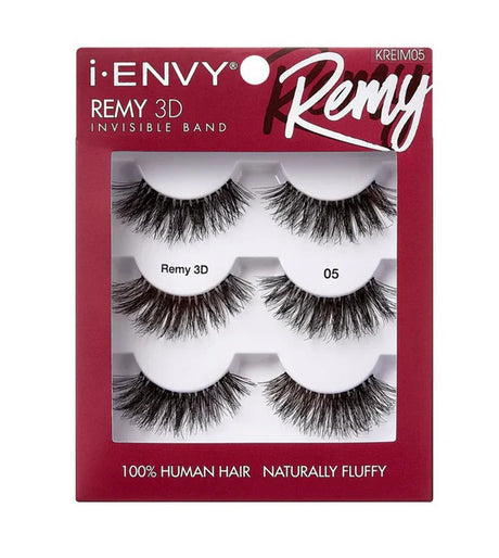 I-ENVY BY KISS REMY 3D INVISIBLE BAND LASHES 3 PACK