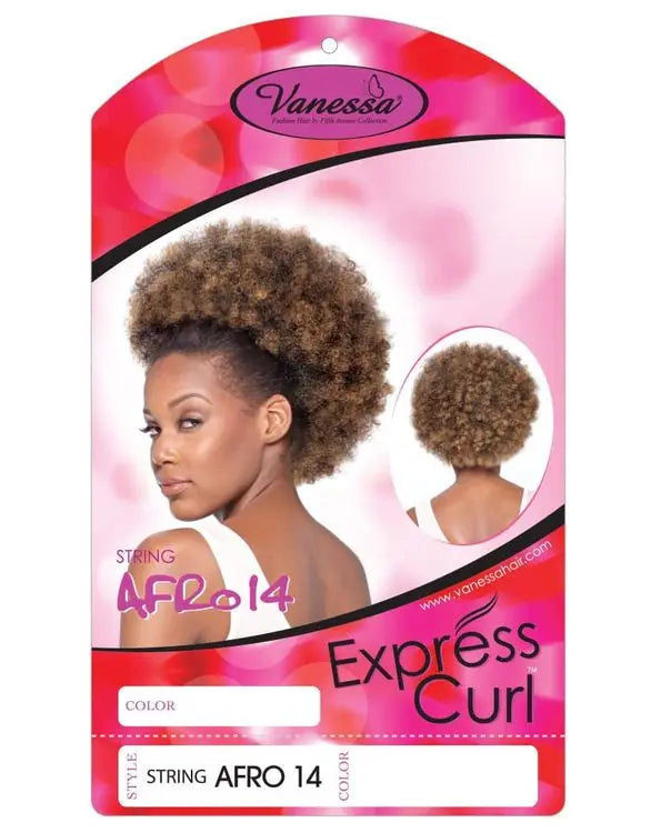 Vanessa Afro Kinky Curly Drawstring Ponytail 14"