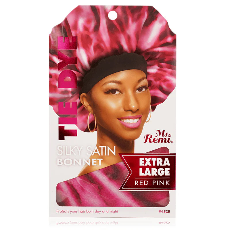 MS. REMI SILKY SATIN TIE DYE BONNET