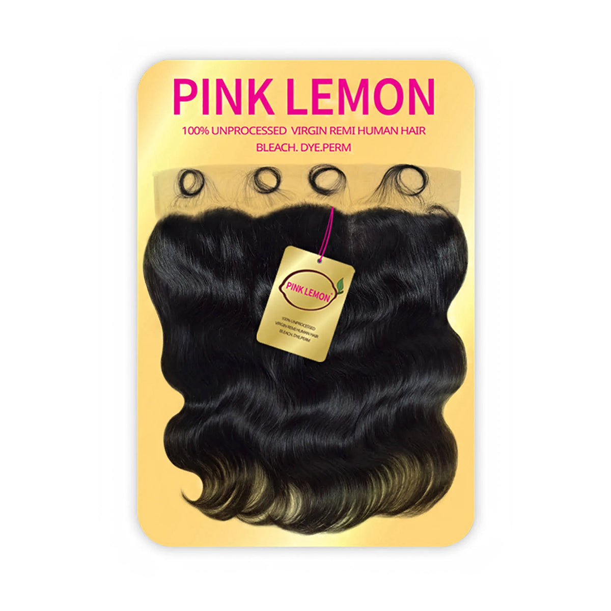 PINK LEMON 13X4 HD LACE FRONTAL BODY WAVE HUMAN HAIR