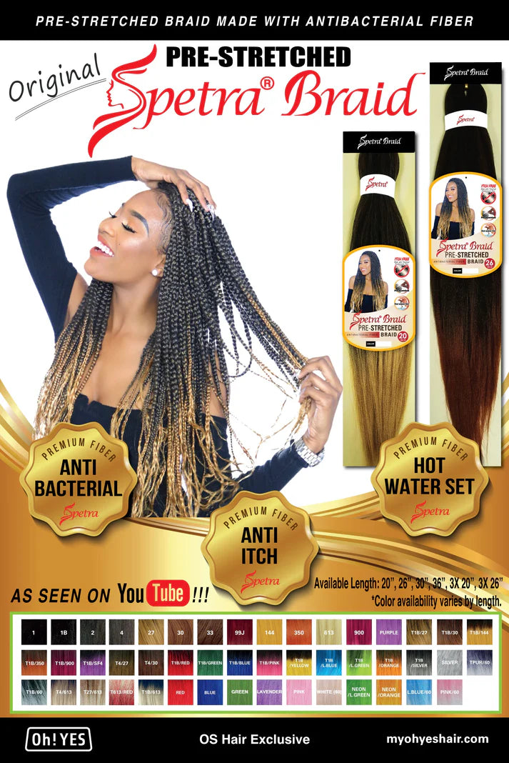 SPETRA EZ BRAID PRE-STRETCHED SYNTHETIC BRAID - 1 Pack