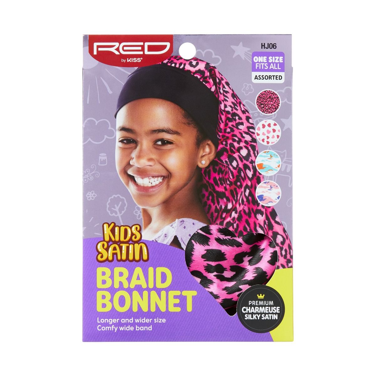 Red Kids Braid Bonnets