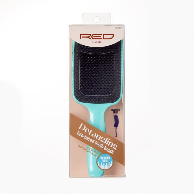 RED BY KISS Detangling Two-tiered Teeth Brush