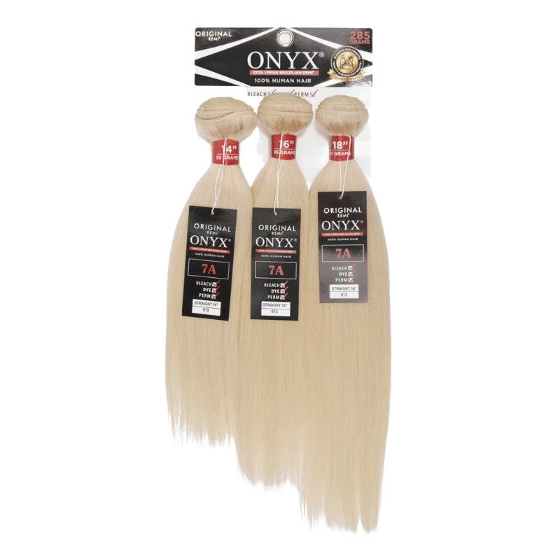 Onyx 7A 100% Brazilian Human Hair Straight 613