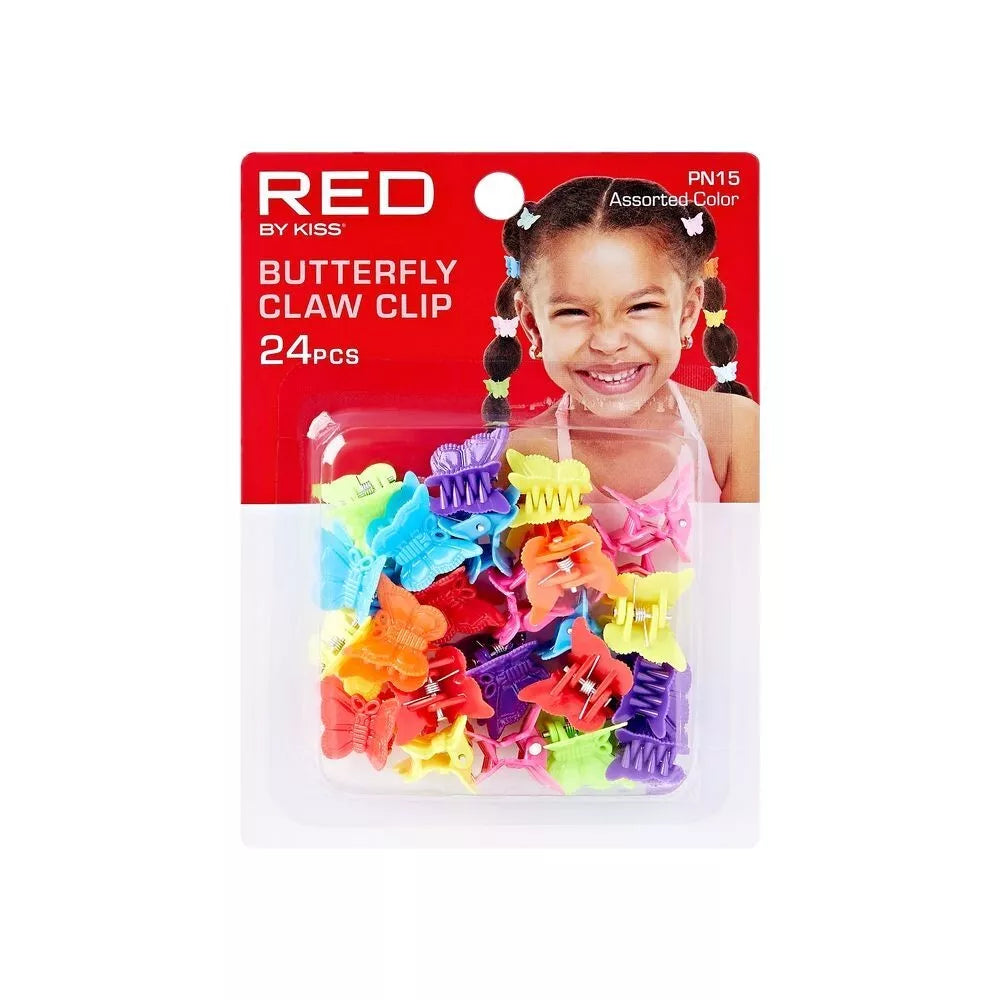 RED BY KISS Kids Butterfly Claw Clips 24-Pack