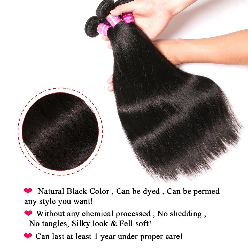 1St Class 100% Brazilian Virgin Hair 10A Straight