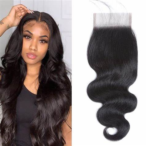 Beauty Elements 4X4 100% Human Hair Body Wave Closure Natural Look