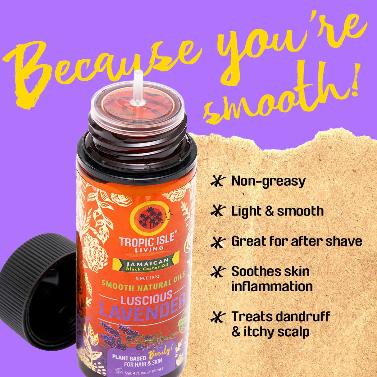 Tropic Isle Smooth Hair & Scalp Oil – 4oz