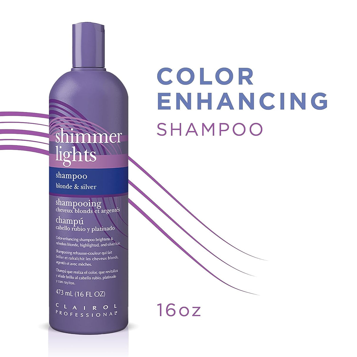 Clairol Professional Shimmer Lights Blonde & Silver Toning Shampoo