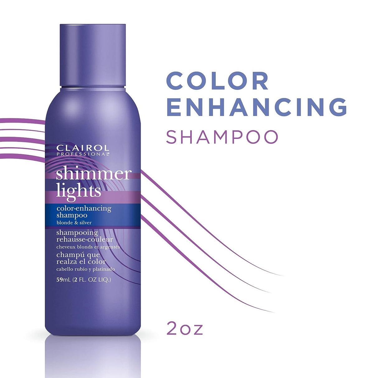 Clairol Professional Shimmer Lights Blonde & Silver Toning Shampoo