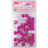 Joy Jewelry Neon Pink Round Plastic Hair Beads