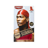 RED BY KISS Black Silky Satin Durag