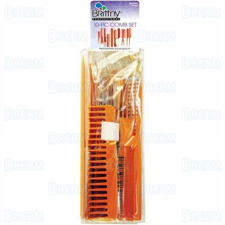 10pcs hair comb set for styling and detangling, professional hair comb set BR33011, multi-purpose hair comb kit, styling and parting comb set, salon hair comb tools set, durable plastic hair comb set, hair grooming comb collection, detangling and styling comb set, professional barber comb set, all-purpose hair comb set, hair styling tools comb set, wide and fine tooth comb set