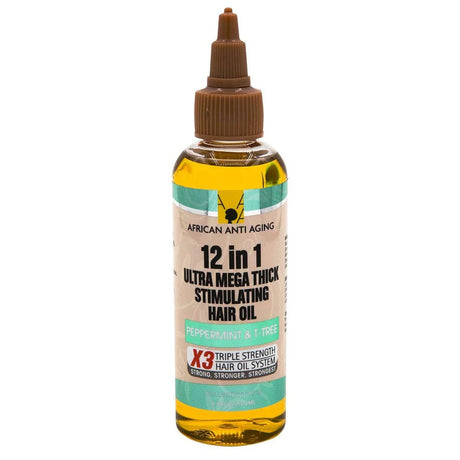 12 In 1 Ultra Mega Thick Stimulating Hair Oil 3.38 oz, 12IN1 Ultra Mega Thick Coconut Oil for deep hydration and scalp nourishment, 12IN1 Ultra Mega Thick Peppermint & Tea Oil for scalp stimulation and hair growth, thick hair oil for all hair types, nourishing hair treatment, hair growth oil, scalp moisturizing oil, ultra-thick hair oil, hair strengthening oil, frizz control hair oil, healthy shiny hair oil, natural hair care oil, moisturizing hair serum, revitalizing hair oil, 12-in-1 hair care solution, 