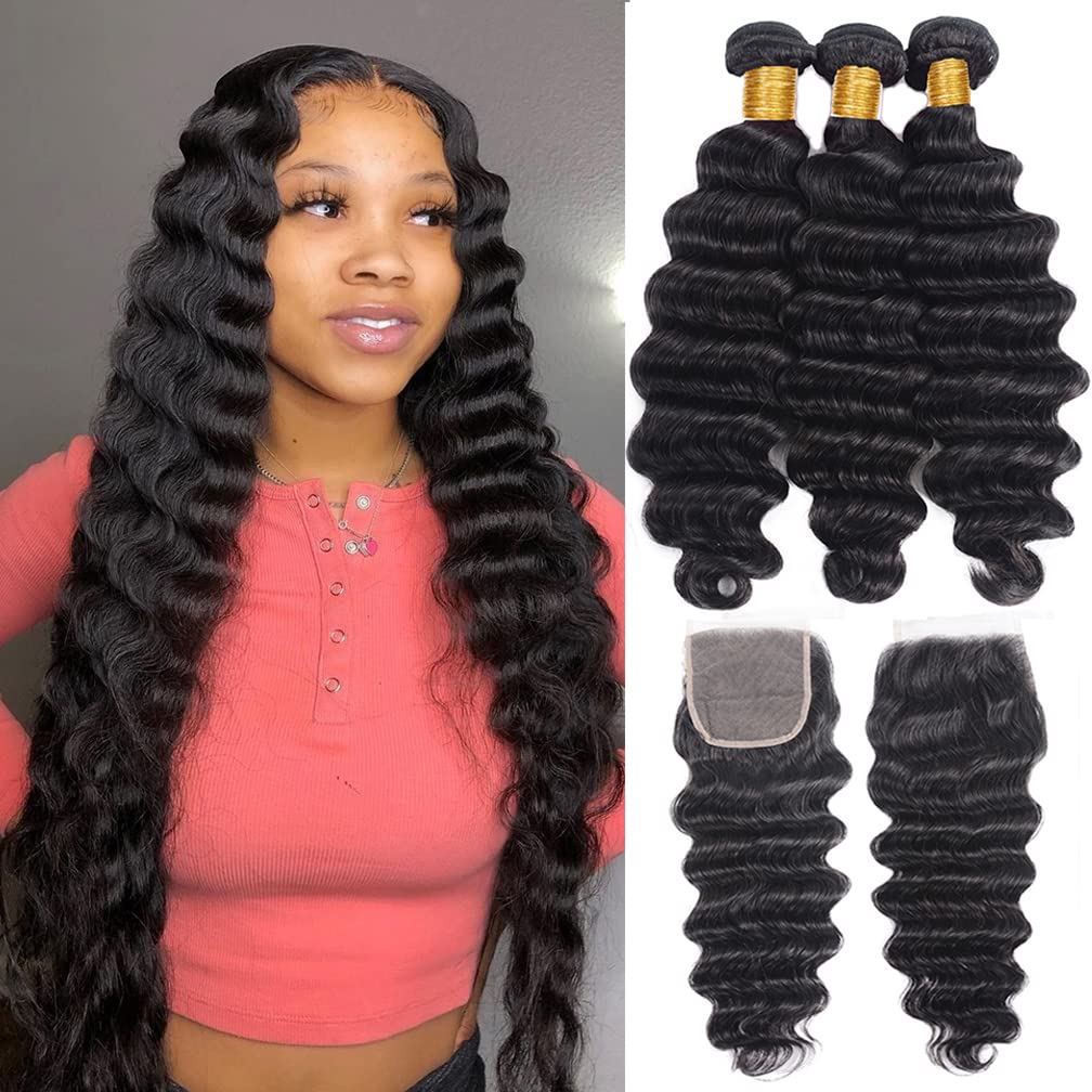 Zury First Loose Deep 3-Piece Bundle Set with Closure