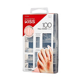 KISS 100 NAILS LONG LENGTH CLEAR COFFIN TIP