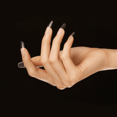 KISS Starter Ready-To-Wear Nails Long Coffin Shaped Smudge Proof Waterproof Kit