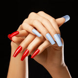 KISS Starter Ready-To-Wear Nails Long Coffin Shaped Smudge Proof Waterproof Kit