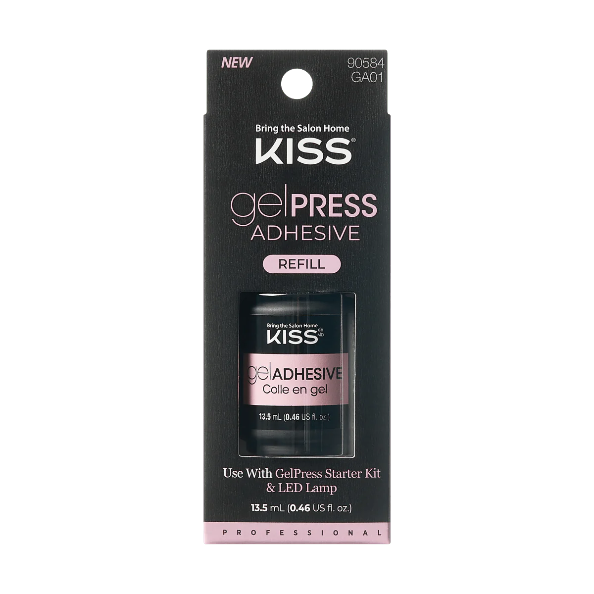 KISS Gel Press Adhesive Refill Nail Extension System 0.46Oz