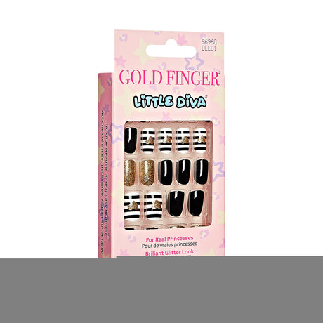Gold Finger Little Diva Sticker Nails Hollywood BLL01