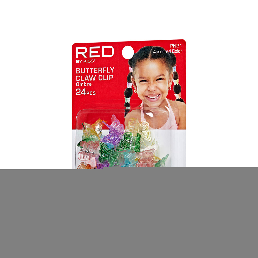 Red by Kiss Kids Ombre Butterfly Claw Clips – 24‑Piece Set PN21
