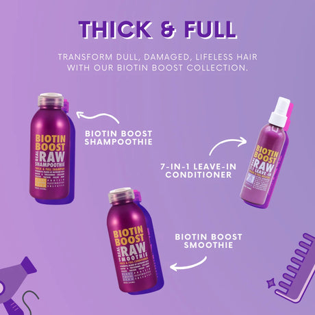 Real Raw Shampoothie Biotin Boost Shampoo 12 oz