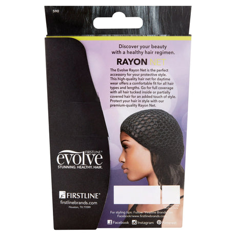 Evolve Rayon Hair Net Black (590)