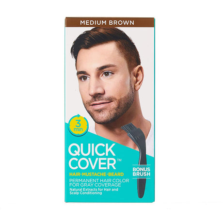 KISS Quick Cover for Men Medium Dark Brown Hair Touch-Up Stick