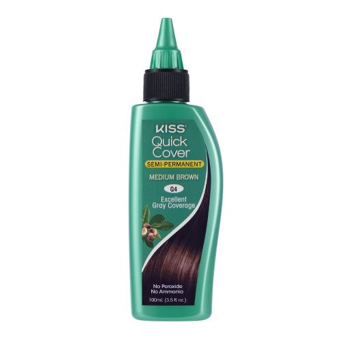 KISS Dark Auburn Quick Cover Hair Color Kit 3.5Oz