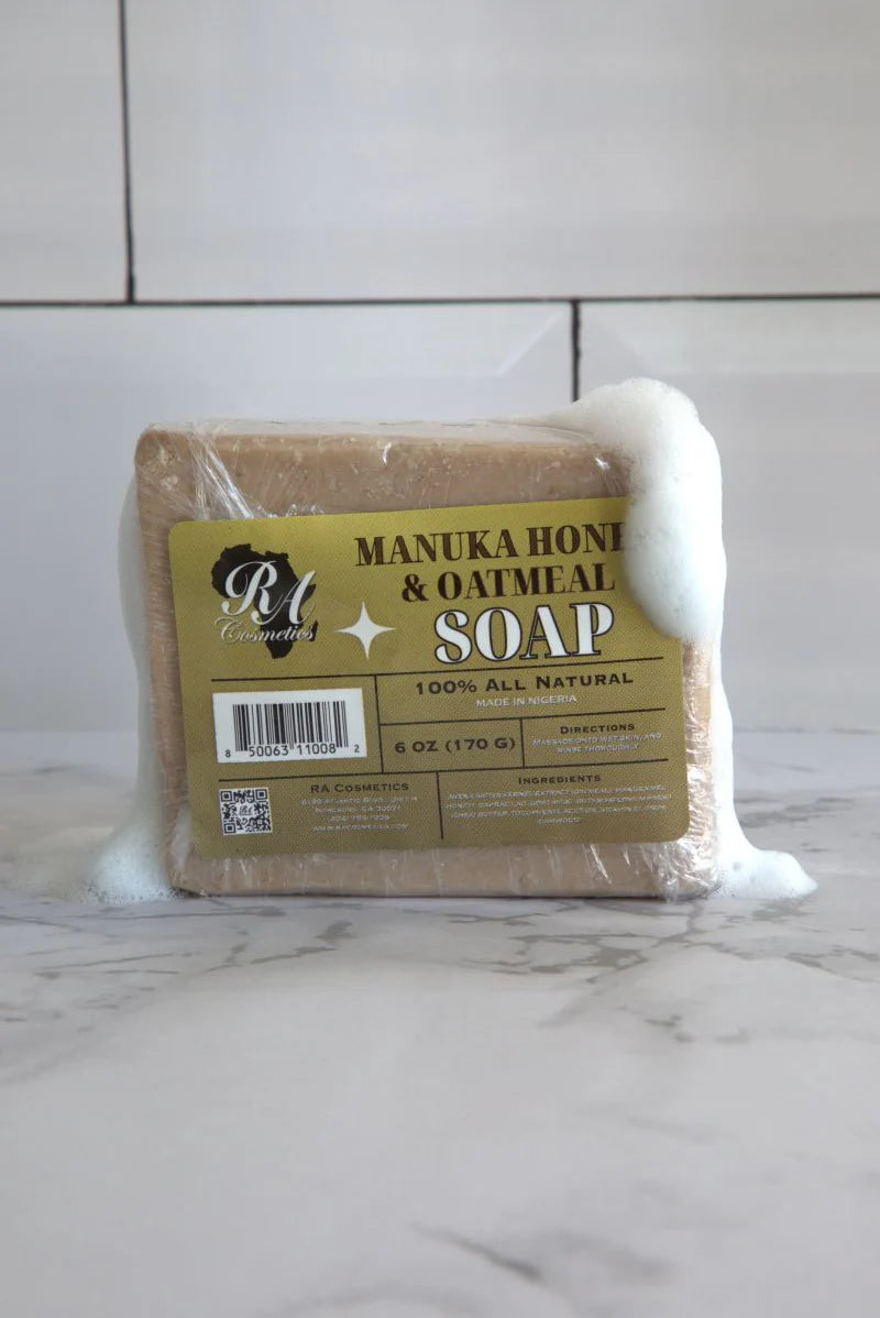 RA Cosmetics 100% Natural Manuka Honey & Oatmeal Soap 5 oz