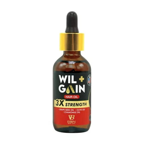 Wil Gain Hair Oil 2X Strength Cumin + Pumpkin 2oz Herbal Natural Growth Treatment