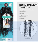 3X Passion Twist Boho Hair Extensions 10″ Soft, Lightweight, Natural-Looking Protective Style-2