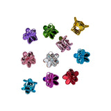 Red Kids Chrome Flower Claw Clip Set 18 PCS PN27