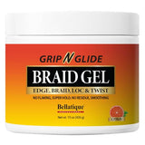 GRIP N GLIDE Braiding Gel Maximum Hold for Locs & Twists No Flaking, Fast-Drying, High Shine