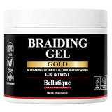 Bellatique Gold Braiding Gel Maximum Hold for Locs & Twists No Flaking, Fast-Drying, High Shine & Long Lasting