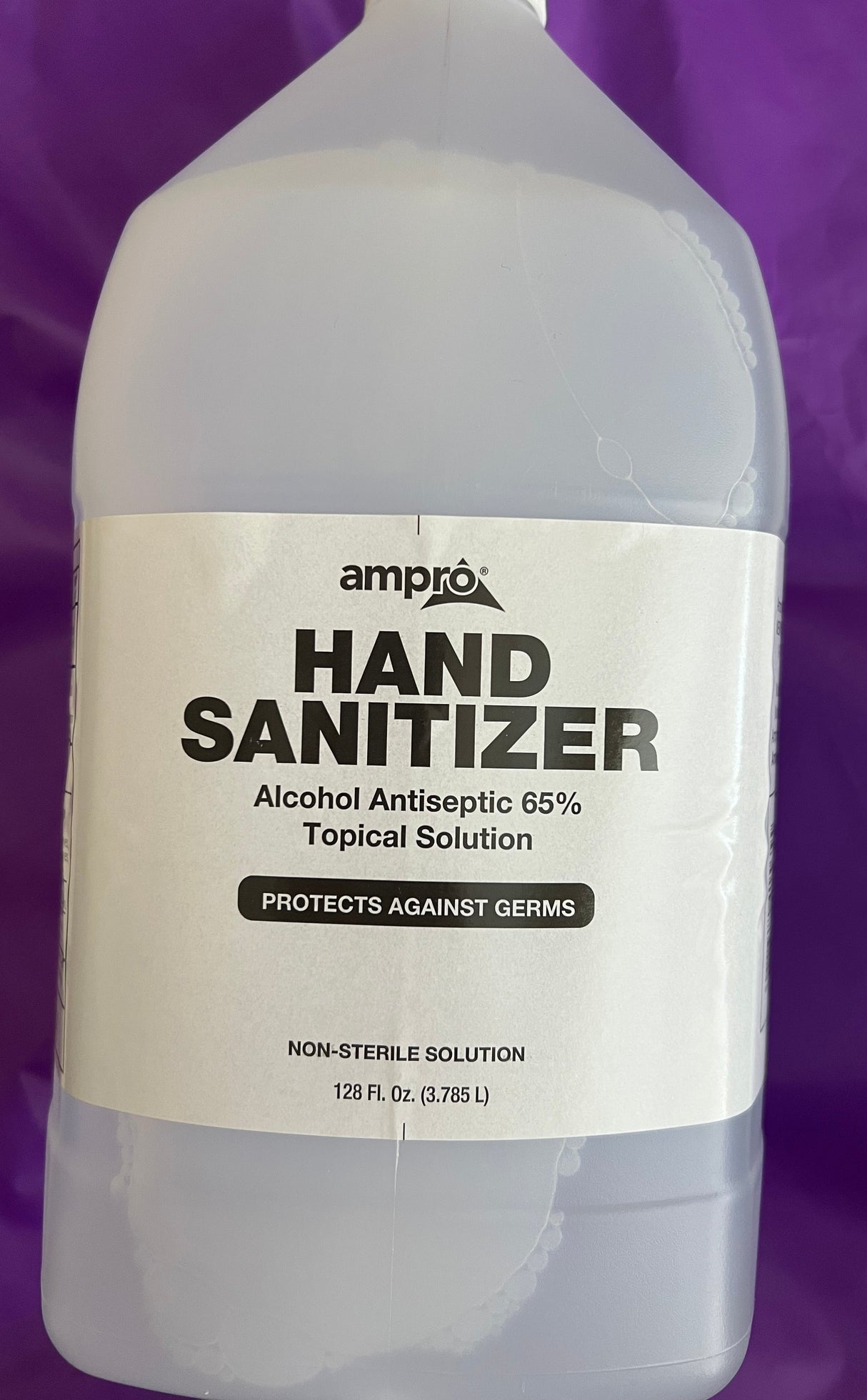AMPRO HAND SANITIZER ALCOHOL ANTISEPTIC 65% TOPICAL SOLUTION 3.785L