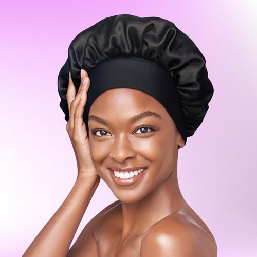 KISS RED Wide Edge Silky Satin Cap – Large