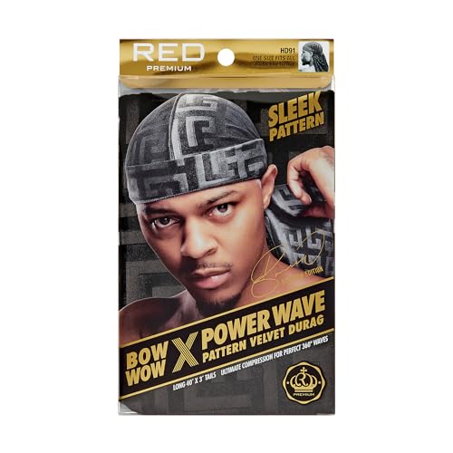 KISS Red PW Pattern Velvet Durags