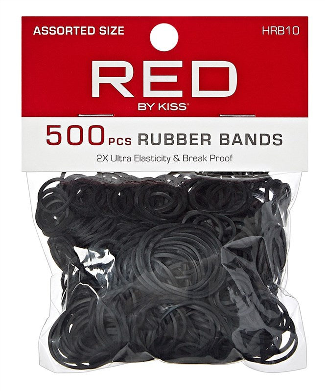 RED BY KISS 500 Rubber Bands (HRB10)